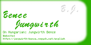 bence jungwirth business card